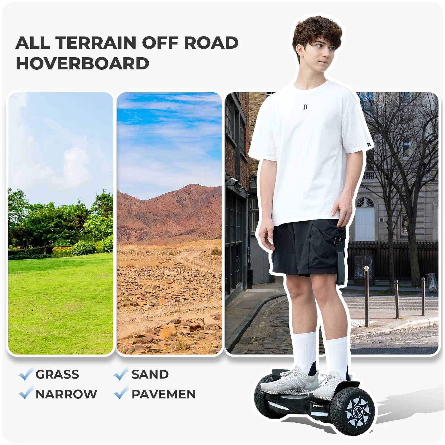 8.5" H8Max Off Road Hoverboard with Bluetooth Music and LED Lights - Self Balancing System - Image 8