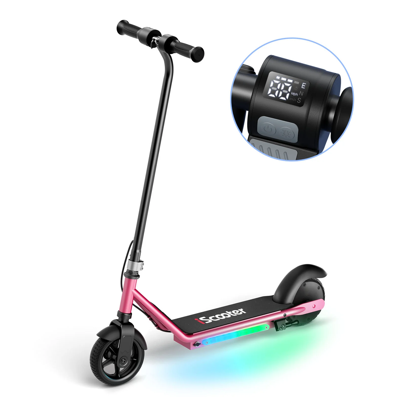 iScooter iK3Pro/iK1S Electric Scooter for Kids with Colorful Lights - Image 24