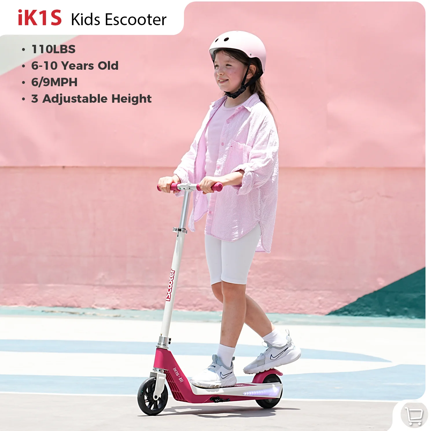 iScooter iK3Pro/iK1S Electric Scooter for Kids with Colorful Lights - Image 28